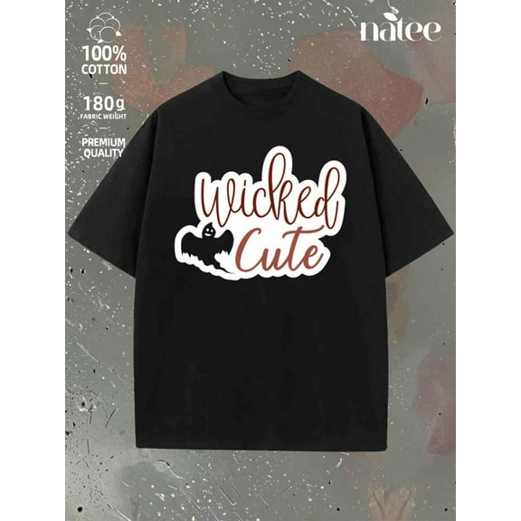 Spooky Halloween "Wicked Cute" Graphic Tee - halloween t-shirt shirts clothes tee tshirts women t shirts youth clothes graphic tees women streetwear funny local warehouse outfits