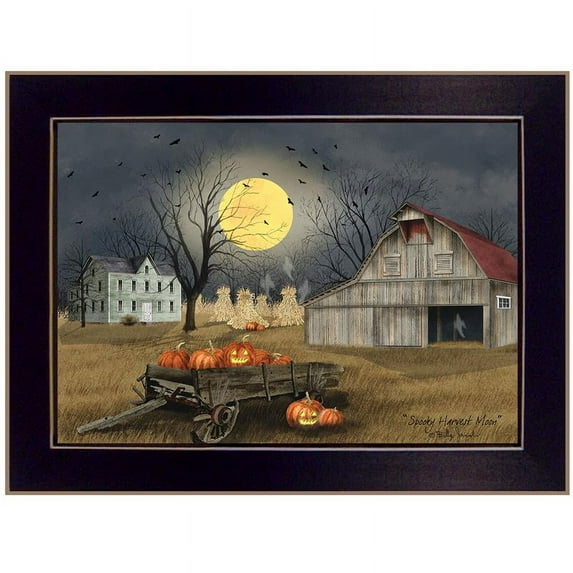 Spooky Harvest Moon by Billy Jacobs Printed Wall Art Wood Multi-Color