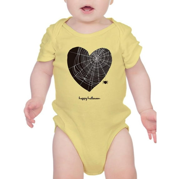 Spooky Heart W Spiderweb Bodysuit Infant -Image by Shutterstock, 12 Months