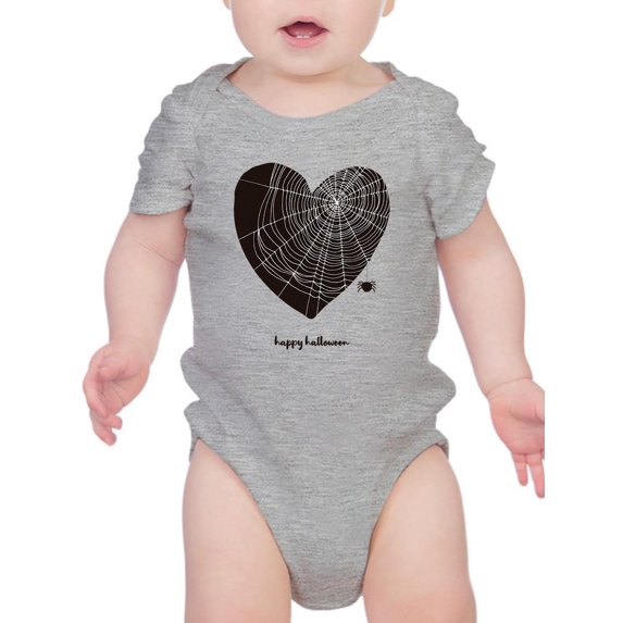 Spooky Heart W Spiderweb Bodysuit Infant -Image by Shutterstock, 24 Months