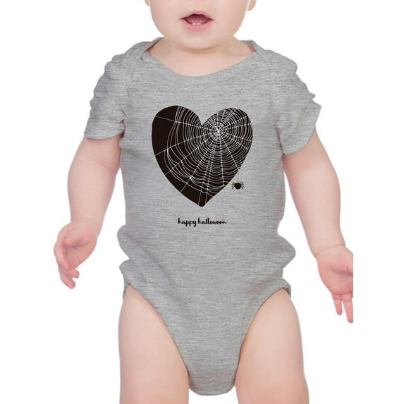 Spooky Heart W Spiderweb Bodysuit Infant -Image by Shutterstock, Newborn