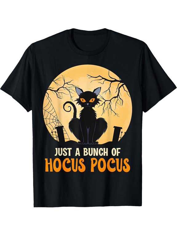 Spooky Hocus Pocus Cat Halloween Autumn T-Shirt
