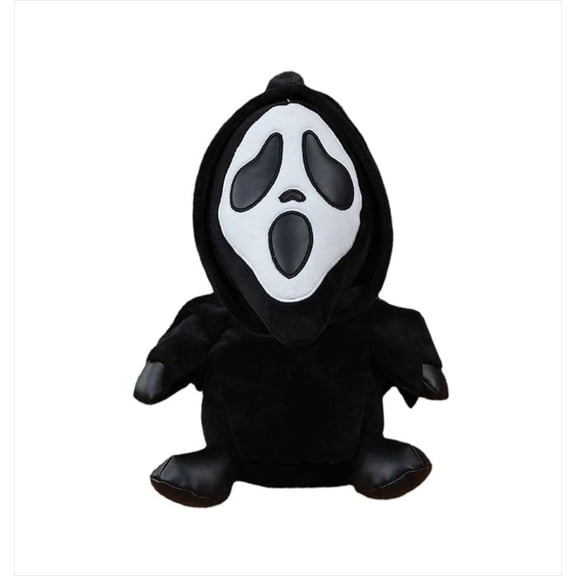 Spooky Horror Plush with Phantom Mask Ultra Soft Horror Stuffed Animal for Halloween Decor Bulk Scary Movie Merch & Creepy Doll Alternative