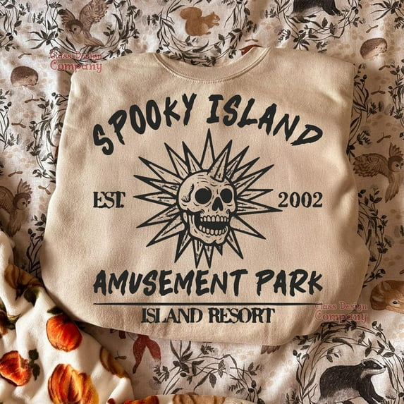 Spooky Island T-shirt, Retro Halloween T-shirt, Spooky Island Disco Skull, 90s Halloween Shirt, Retro Halloween Shirt, Summer Shirt TH090638
