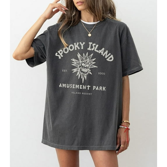 Spooky Island Tee, Retro Cartoon Halloween Movie T-shirt, Spooky Island Disco Skull, Halloween Gift, 90s nostalgia, Retro Halloween, Summer