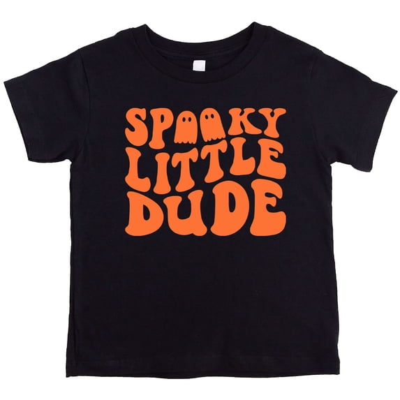 Spooky Little Dude Ghost and Ghouls Shirt for Baby and Toddler Youth Boys Halloween and Fall Shirt Black Shirt 3T