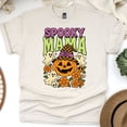 thumbnail image 1 of Spooky Mama Ghost Pumpkin Witch Hat Halloween Graphic T-Shirt, Natural, Size XL, 1 of 6