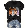 thumbnail image 1 of Spooky Mama Halloween Graphic Tee Shirt Funny Pumpkin Ghost Spiderweb Design Women Mom Gift Cotton Men's Women's Tee Shirt, 1 of 6