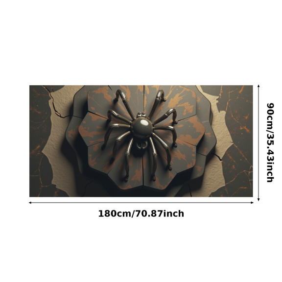Spooky Metallic Spider Design Banner for Halloween Decorations Party Supplies Photography Props Backdrop Decor Background