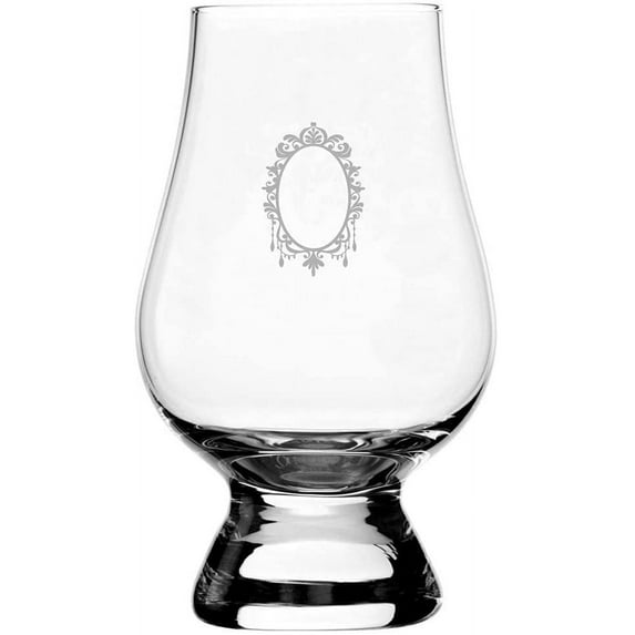 Spooky Mirror Happy Halloween Etched 6.5oz Glencairn Whisky Glass