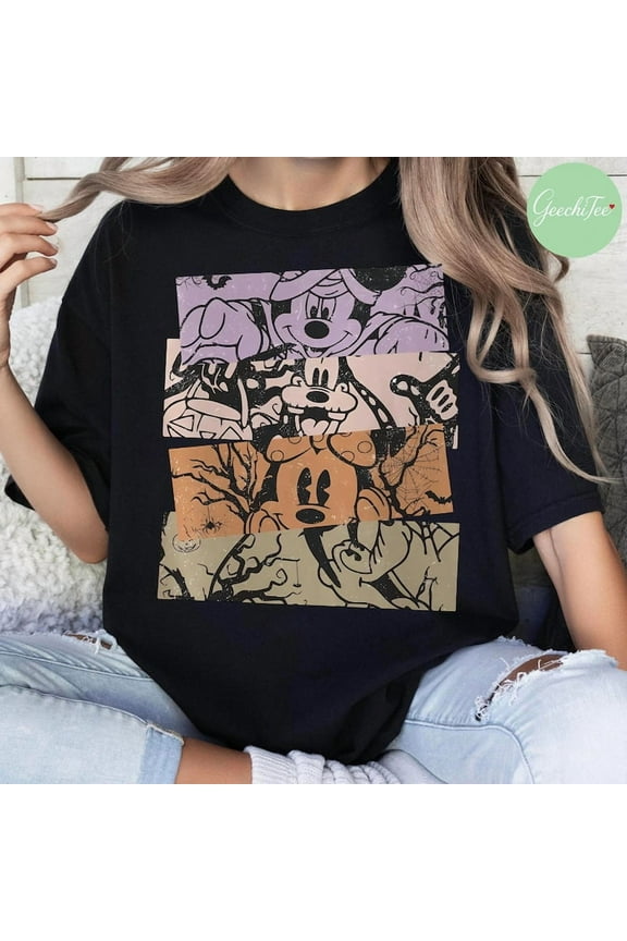 Spooky Mouse And Friends Shirt, Retro Disney Halloween Tshirt, Mickey Boo Halloween Tee, Disney Spooky Shirt, Disney Pumpkin Halloween Shirt