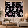 thumbnail image 1 of Spooky Mug and Ghost Pattern Tapestry Wall Hanging, 1 of 7