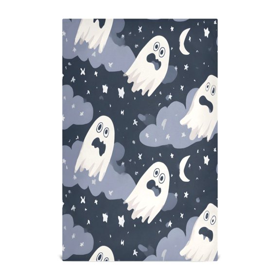 Spooky Night Ghosts Kitchen Towels Dishcloth Decorative Waffle Towels Multi Use Tea Towel Dish Cloths 28x18in