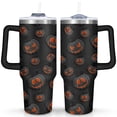 thumbnail image 1 of Spooky Night Tumbler 40oz - Full Moon Witch Artwork Insulated Reusable Mug with Straw, 1 of 9