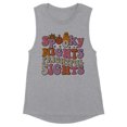 thumbnail image 1 of Spooky Nights Frightful Sights Women's Muscle Tank 2X-Large Heather Grey, 1 of 5