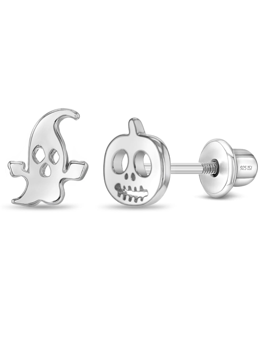 Spooky Pals Kids / Children's / Girls Earrings Screw Back - Sterling Silver