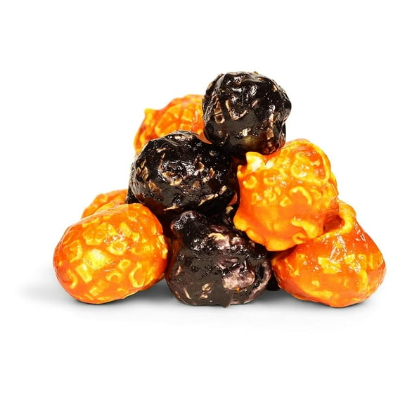 Spooky Pop Halloween Black & Orange Popcorn by It's Delish, 1 lb Bulk Bag Bulk Gourmet Air Popped Pop Corn Snack - Fruity Orange Themed Candy Confetti Birthday Party, Events Vegan, Kosher