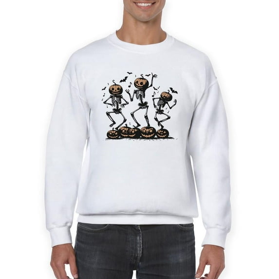 Spooky Pumpkin Ghost Halloween Graphic - Men's Sweatshirt