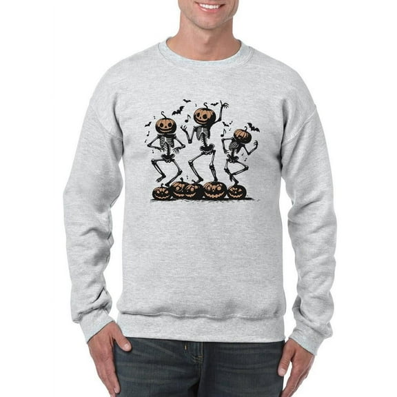 Spooky Pumpkin Ghost Halloween Graphic - Men's Sweatshirt