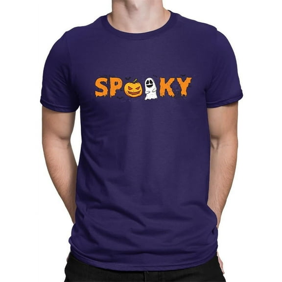 Spooky Pumpkin Ghost Halloween Graphic - Men's T-shirt