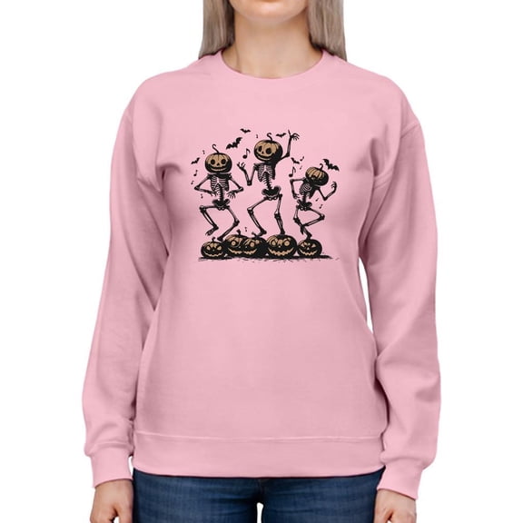 Spooky Pumpkin Ghost Halloween Graphic - Women's Sweatshirt