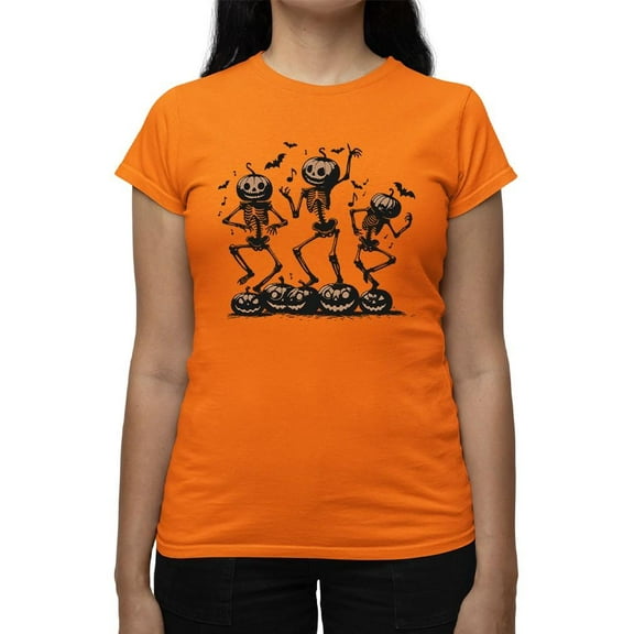 Spooky Pumpkin Ghost Halloween Graphic - Women's T-shirt