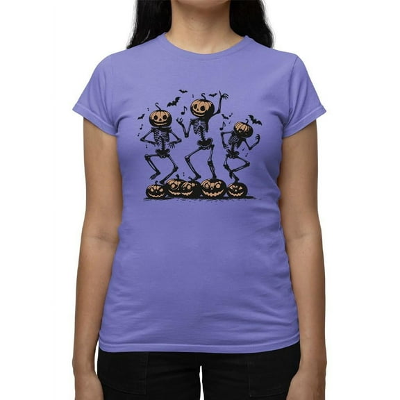 Spooky Pumpkin Ghost Halloween Graphic - Women's T-shirt