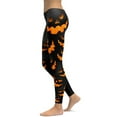 thumbnail image 1 of Spooky Pumpkin Halloween Leggings Size: M for Women | FIERCEPULSE, 1 of 1