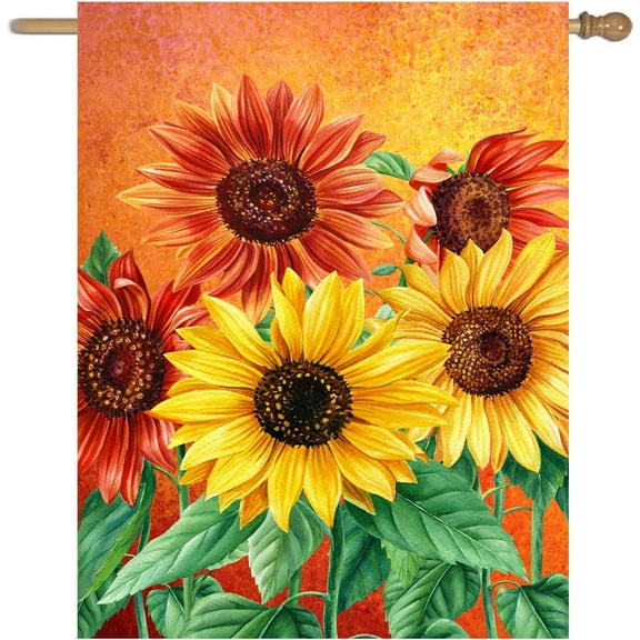 Spooky Pumpkin House Flag Scary Halloween Flags for Outside 28x40 Double Sided Large Stained Glass Fall Garden Flags Autumn Yard Flag for Outdoor Porch Lawn Farmhouse Thanksgiving Decor