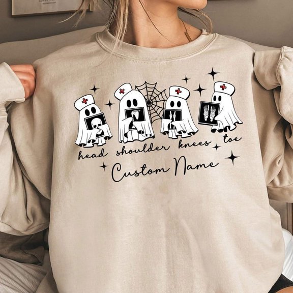 Spooky RAD Crew Halloween Sweatshirt, Custom Name Xray Tech Shirt, Halloween Radiology Tech Gift Shirt