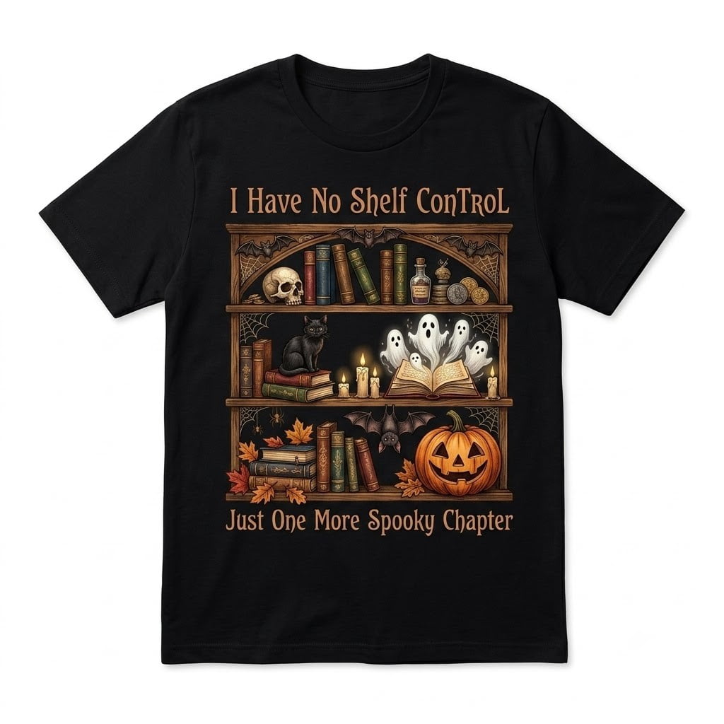 Spooky Reading Books V2 Halloween Graphic T-Shirt - Walmart.com