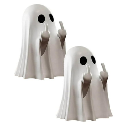 Spooky Resin Ghost Figurine Halloween Decorations for Office Desk and Home