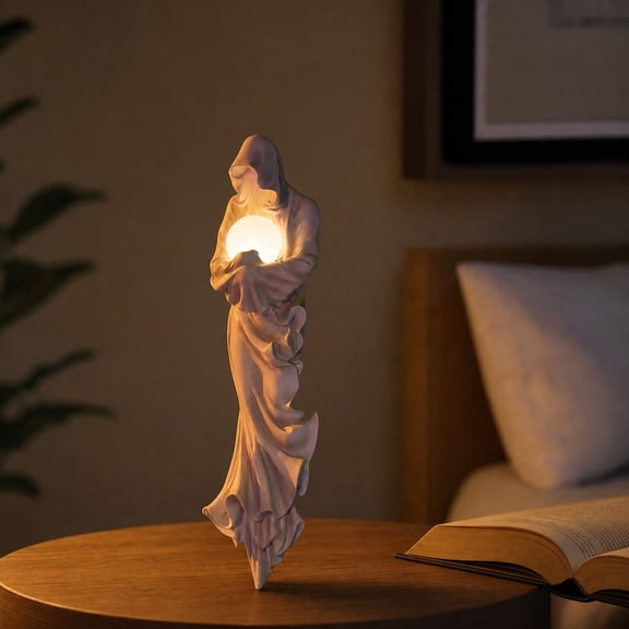 Spooky Resin Ghost Shaped Wall Sconce with Built-In Led Light, Phantom Hanging Design with Gentle Ambient Glow, Decorative Wall Lamp for Bedroom & Halloween Haunted Party Scene Decor