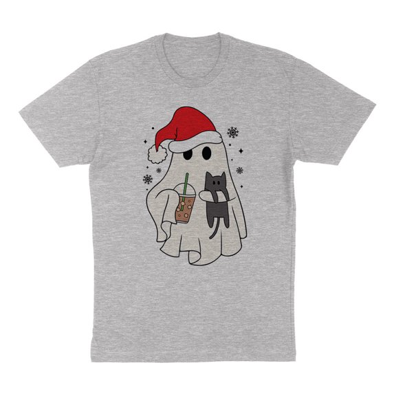 Spooky Santa Ghost Shirt Unisex 2X-Large Grey
