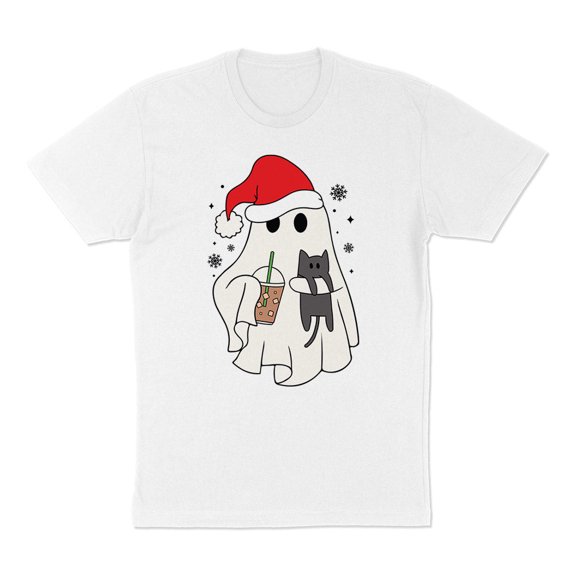 Spooky Santa Ghost Shirt Unisex Large White
