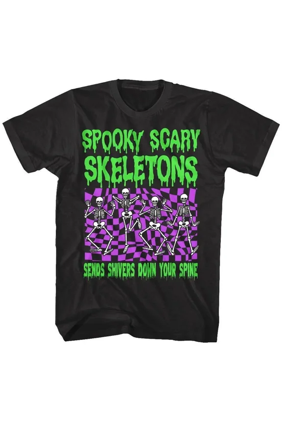 Spooky Scary Skeletons Sends Shivers Down Your Spine Men's T Shirt