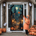 thumbnail image 1 of Spooky Scene Banner Haunted House Halloween Decoration Jack-O'-Lantern Display for Outdoor Decoration Holiday Event Party, 1 of 9