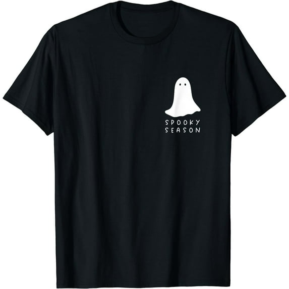 Spooky Season Cute Goth Funny Halloween T-Shirt Short Sleeve Black Tee Gift Unisex