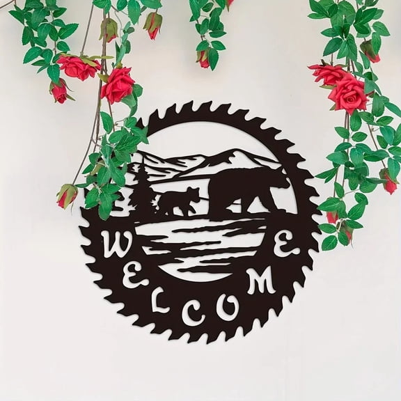 Spooky Season Deal1pc Gothic Black Metal Bear Statue, Halloween Home Decor for Indoor Living Room Christmas Gothic Animal Lover Gift, Unique Present for Witchy Aesthetic & Horror Enthusiasts