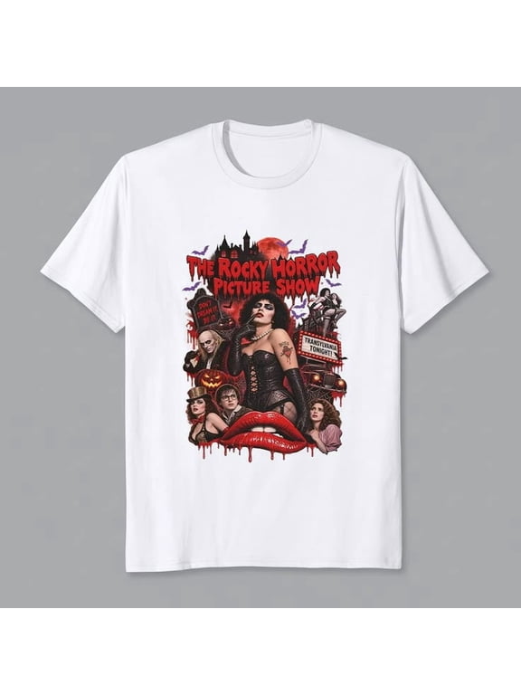 The Rocky Horror Picture Show Spooky Season Halftone Classic Halloween T-Shirt Sizes S-5XL