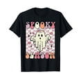 thumbnail image 1 of Spooky Season Halloween Men Women Short Sleeve Casual Black T-Shirt, 1 of 5
