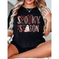 thumbnail image 1 of Spooky Season Halloween T-Shirt – Cute Ghost Graphic Tee for Women, 1 of 2