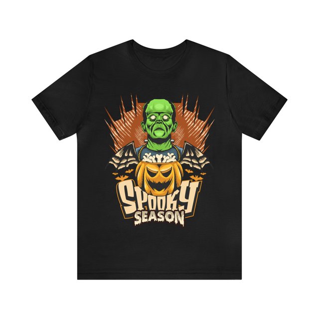 Spooky Season Jersey unisex tee, Halloween Graphic Tee, Spooky Shirt