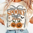 thumbnail image 1 of Spooky Season Pumpkin Cherries T-Shirt, Halloween Coquette Bow T-Shirt, Girly Halloween T-Shirt, Fall Shirt , Spooky Mama T-Shirt Halloween Shirt Design, 1 of 5
