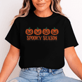 thumbnail image 1 of Spooky Season Pumpkins Unisex Halloween T-Shirt, 100% Cotton Graphic Tee – Gift for Halloween, 1 of 2