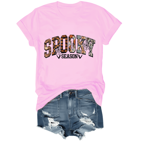 Spooky Season Shirt Funny Halloween Spooky Women Graphic Tees Unisex