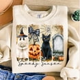 thumbnail image 1 of Spooky Season Sweatshirt, Vintage Halloween Ghost Sweatshirt, Coquette Fall Pumpkin Shirt, Halloween Brushstroke Sweatshirt, Witchy Vibes Sweatshirt, 1 of 5