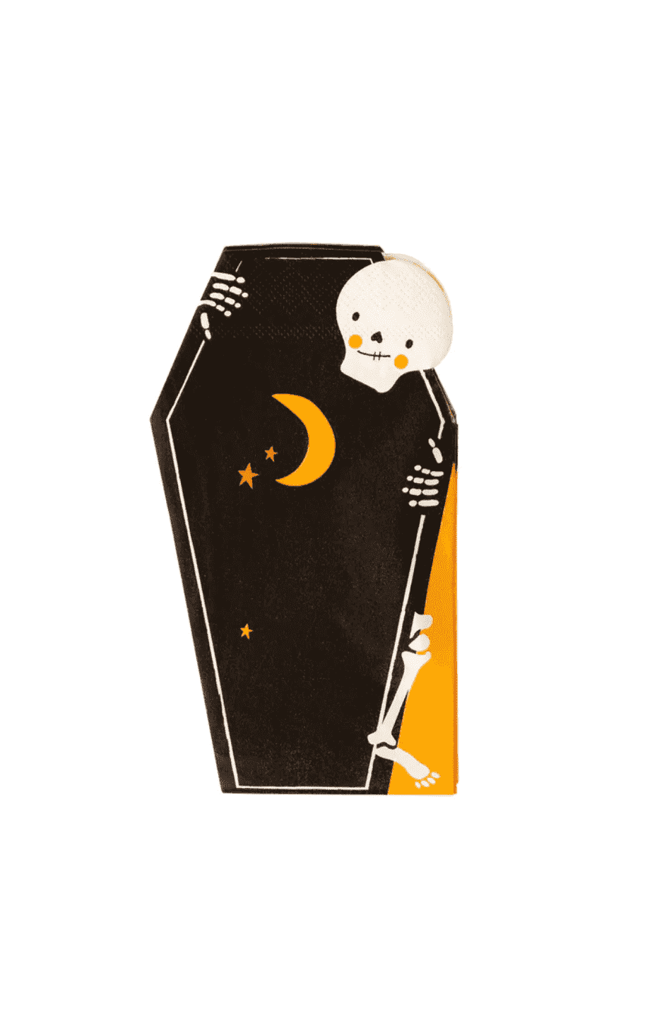 Spooky Skeleton Coffin Shaped Napkins - Thumbnail 2