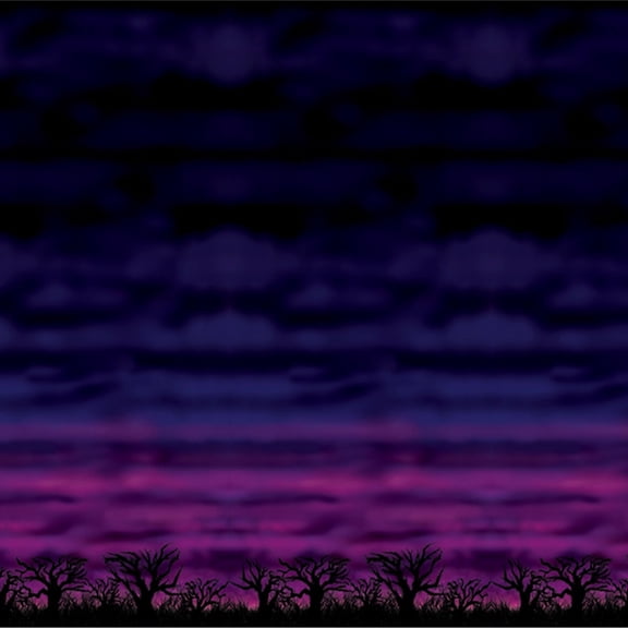 Spooky Sky Backdrop 4' X 30' - 6 Pack (1 Per Package)