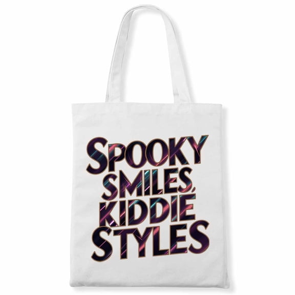Spooky Smiles, Kiddie Styles Witch Teacher Funny Saying Costume Easy Halloween Gifts Canvas Bag 2Pcs